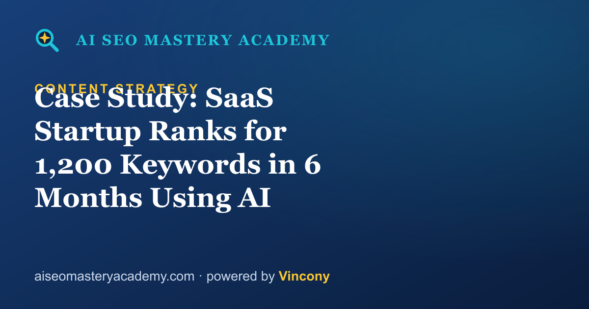 Case Study: SaaS Startup Ranks for 1,200 Keywords in 6 Months Using AI Content — AI SEO Mastery Academy