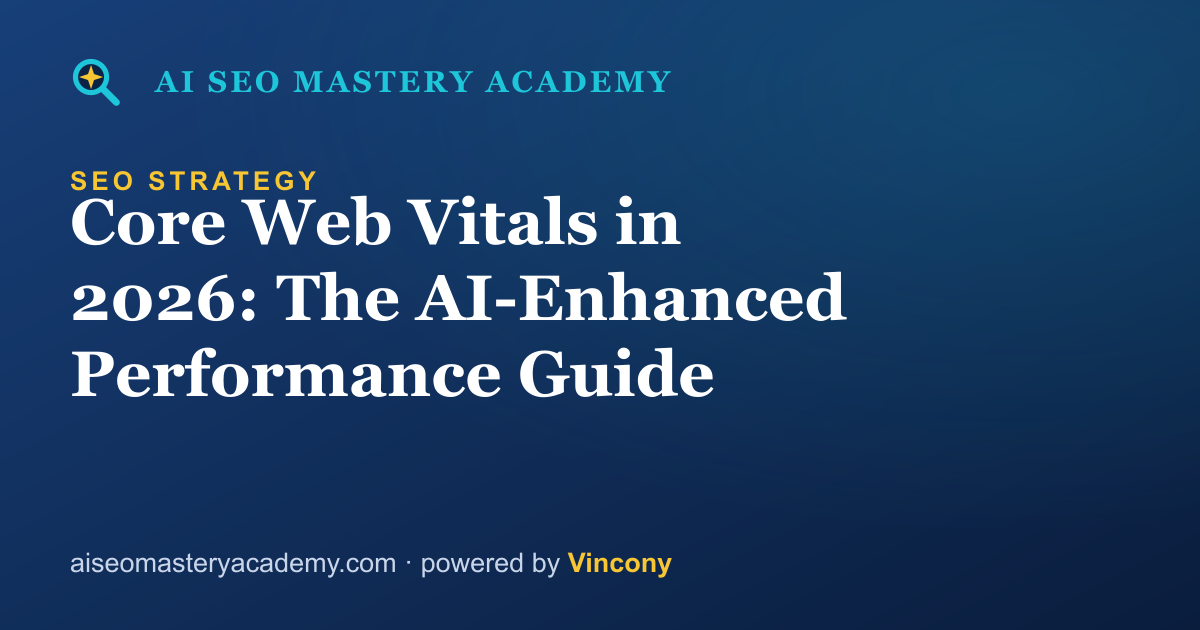 Core Web Vitals in 2026: The AI-Enhanced Performance Guide — AI SEO Mastery Academy