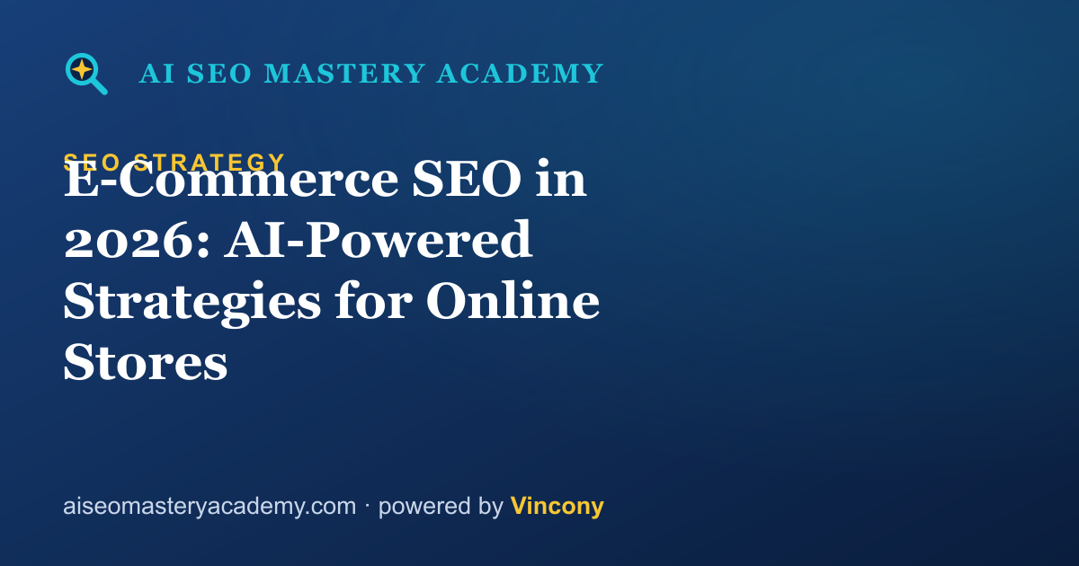 E-Commerce SEO in 2026: AI-Powered Strategies for Online Stores — AI SEO Mastery Academy