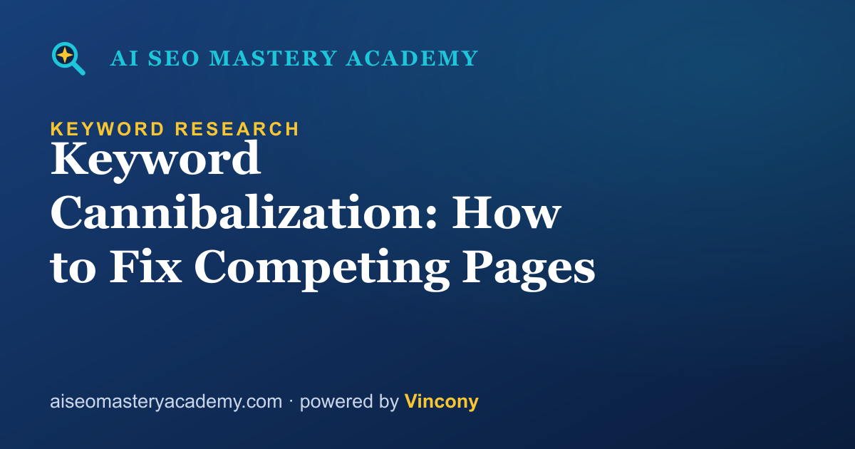 Keyword Cannibalization: How to Fix Competing Pages — AI SEO Mastery Academy