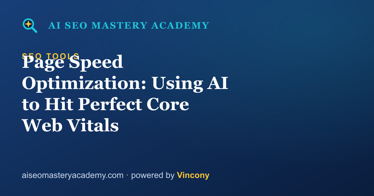 Page Speed Optimization: Using AI to Hit Perfect Core Web Vitals — AI SEO Mastery Academy