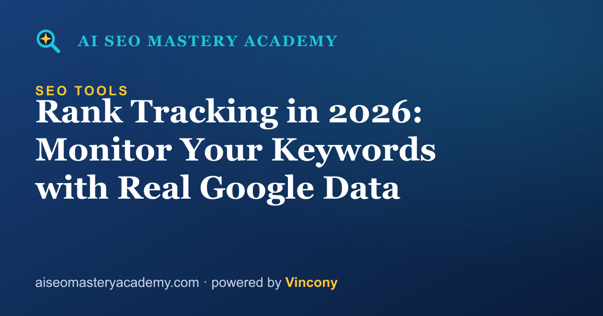 Rank Tracking in 2026: Monitor Your Keywords with Real Google Data — AI SEO Mastery Academy