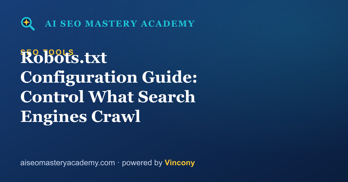 Robots.txt Configuration Guide: Control What Search Engines Crawl — AI SEO Mastery Academy