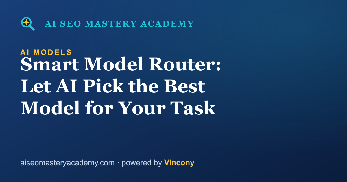 Smart Model Router: Let AI Pick the Best Model for Your Task — AI SEO Mastery Academy